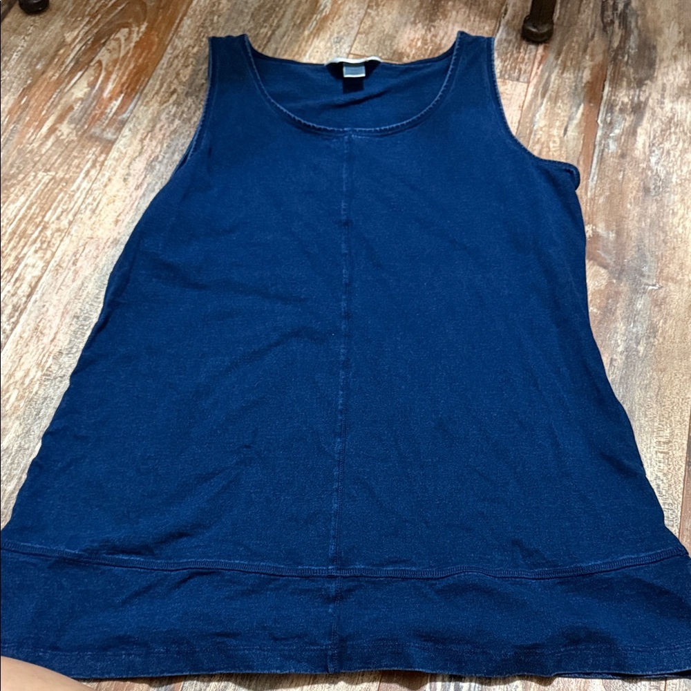 Christopher & Banks Navy Scoop Neck Tank